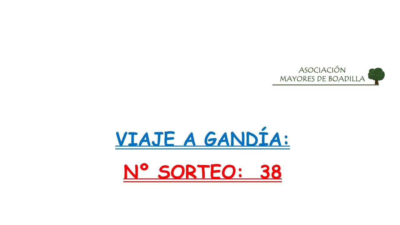 SORTEO VIAJE A GAND�A